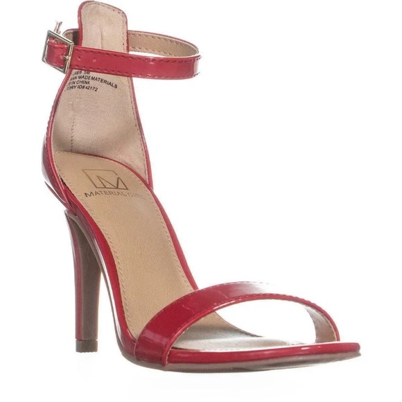 New Material Girl Blaire Slim Strap Evening Pumps High Heel RED  Size 9.5 M - Picture 5 of 9